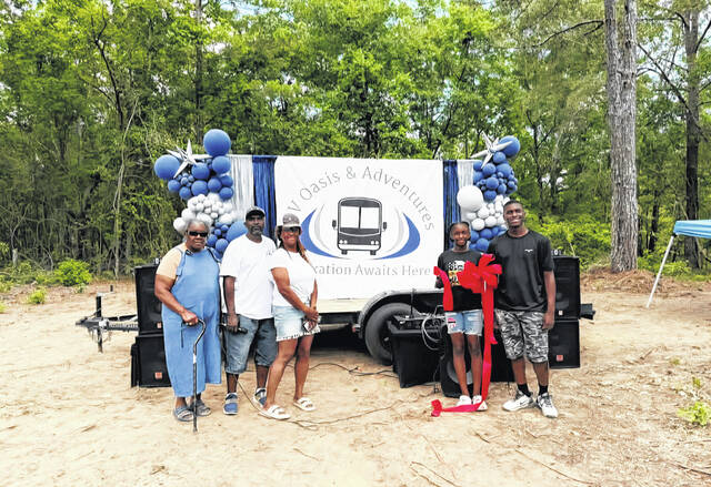 131693325_web1_Oasis5
Oasis RV and Campground LLC held their grand opening and ribbon cutting celebration in June
Pictured left to right are Charlottes mother, Ms. Ethel Brown, Jimmy Campbell Jr., Charlotte Campbell, daughter Lundyn Campbell, and son Tyler Campbell.
Provided courtesy of Charlotte Campbell