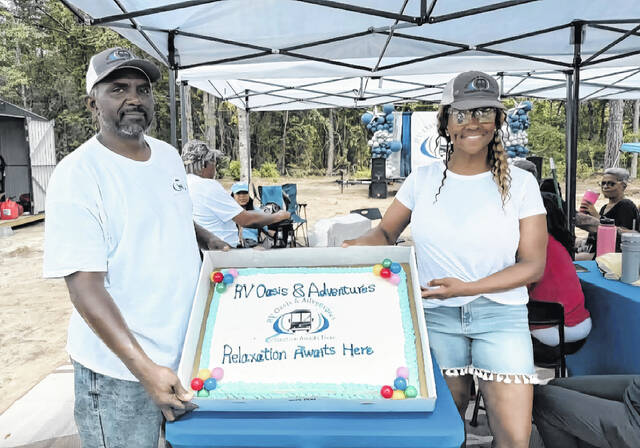 <p>Co-owners of Oasis RV and Campground LLC Jimmy Campbell Jr. and Charlotte Campbell</p>