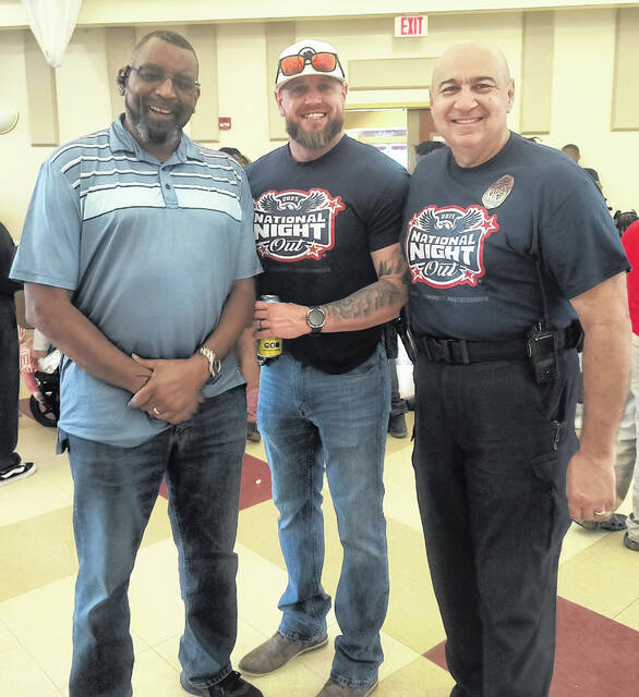<p>Pictured left to right: Retired Sgt. Melvin Deese, Luitenant Bob Hale, and Assistant to the Chief of BPD Tony Chavis.</p>