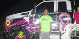 
			
				                                Jason Dominguez with Jack’s Towing said that despite it being early in the evening, he had already seen close to a 100 trick or treaters. “It’s fun handing out candy and seeing the different costumes,” he said.
                                 Lauren Monica | Herald Advocate

			
		