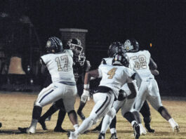 
			
				                                The Marlboro County Bulldogs attempted to take down the Camden players during the Oct. 28 game.
 
			
		