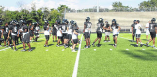 
			
				                                The Marlboro County Bulldogs get ready for their home opener.
 
			
		