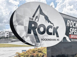
			
				                                Opened in 1965, Rockingham Speedway began as a flat oval before renovations in 1969 transformed it into its distinctive D-shape with high-banked turns. (File photo)
 
			
		
