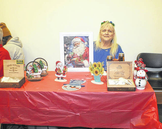 <p>Cindy Livingston owns and operates Cindy’s Crazy Crafts, an art business specializing in Diamond Art. Livingston says her artwork normally takes her anywhere from 10 to 15 hours to complete.</p>
<p>Lauren Monica | Herald Advocate</p>