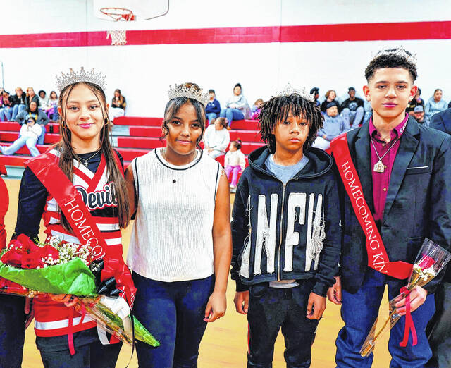 Khaliya Outlaw and Bentley Locklear were crowned Homecoming Queen and King.
                                (Photo by Demarco Bostic | The Herald-Advocate)