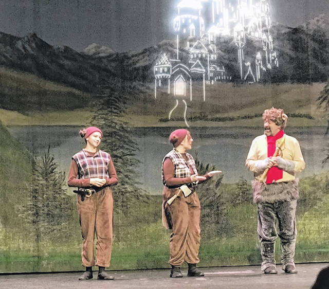 Initially a source of trickery in the play, Tumnus Faun, as played by the very talented Jacob Orr, kept the audience convinced and enthralled with his performance. Rescuing and guiding the Pevensie children throughout their time in Narnia, Maude Beaver was played by Viva Lang (<em>Right</em>) and Mabel Beaver by Amanda King (<em>Left</em>).
                                 Lauren Monica | Herald- Advocate