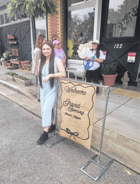Courtney Medlin celebrates the grand opening of Grandmas Treasures and Creation Station!