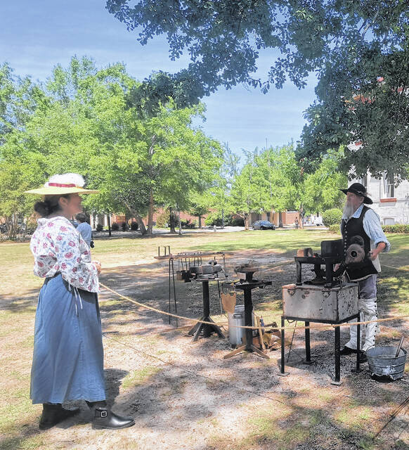 Saturdays attendees were also given an opportunity to take advantage of learning blacksmithing skills from Maysville resident Larry Wasabi Metcalf.