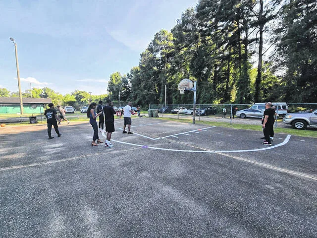 First tennis, now basketball courts receive glow up